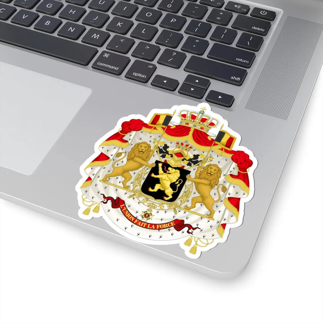 Middle coat of arms of Belgium (Belgium) (Coat of Arms) STICKER Vinyl Kiss-Cut Decal - The Sticker Space