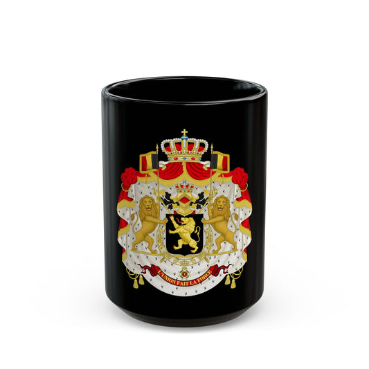 Middle coat of arms of Belgium - Black Coffee Mug