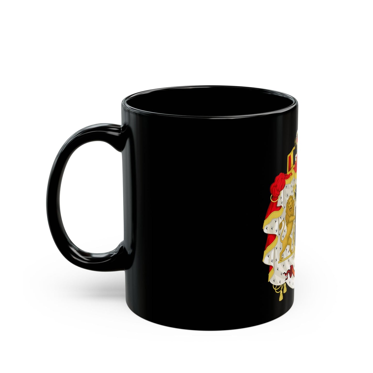 Middle coat of arms of Belgium - Black Coffee Mug