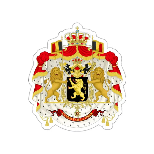 Middle coat of arms of Belgium STICKER Vinyl Die-Cut Decal 2 Inch - The Sticker Space