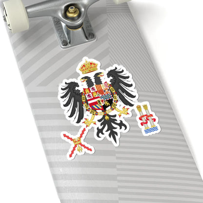 Middle Coat of Arms of Charles I of Spain Charles V as Holy Roman Emperor (Spain) (Coat of Arms) STICKER Vinyl Kiss-Cut Decal - The Sticker Space