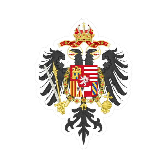 Middle Coat of Arms of Charles VI Holy Roman Emperor (Germany) (Coat of Arms) STICKER Vinyl Kiss-Cut Decal 2 Inch White - The Sticker Space