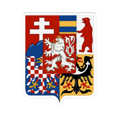 Middle coat of arms of Czechoslovakia (Slovakia) (Coat of Arms) STICKER Vinyl Kiss-Cut Decal 4 Inch White - The Sticker Space