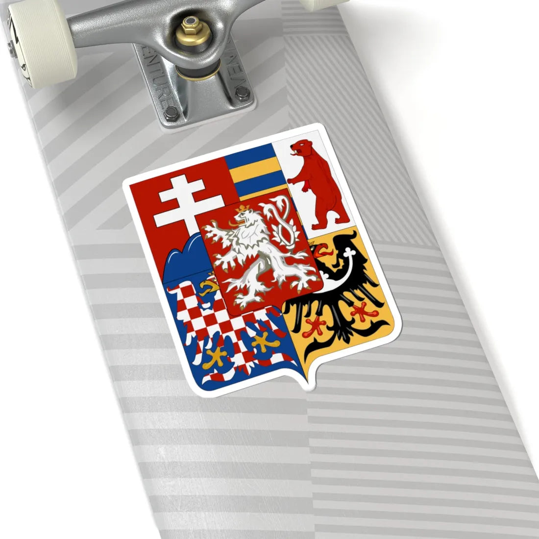 Middle coat of arms of Czechoslovakia (Slovakia) (Coat of Arms) STICKER Vinyl Kiss-Cut Decal - The Sticker Space