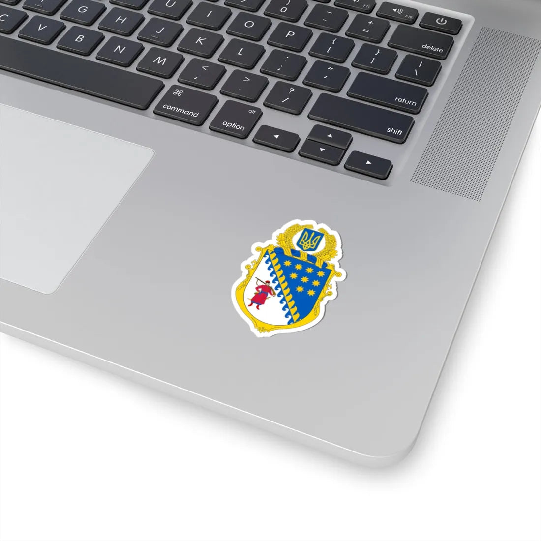 Middle Coat of Arms of Dnipropetrovsk Oblast (Ukraine) (Coat of Arms) STICKER Vinyl Kiss-Cut Decal - The Sticker Space