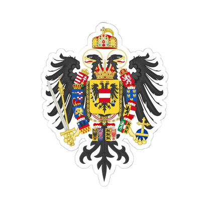 Middle Coat of Arms of Francis II Holy Roman Emperor 1804-1806 (Austria) (Coat of Arms) STICKER Vinyl Kiss-Cut Decal 6 Inch White - The Sticker Space
