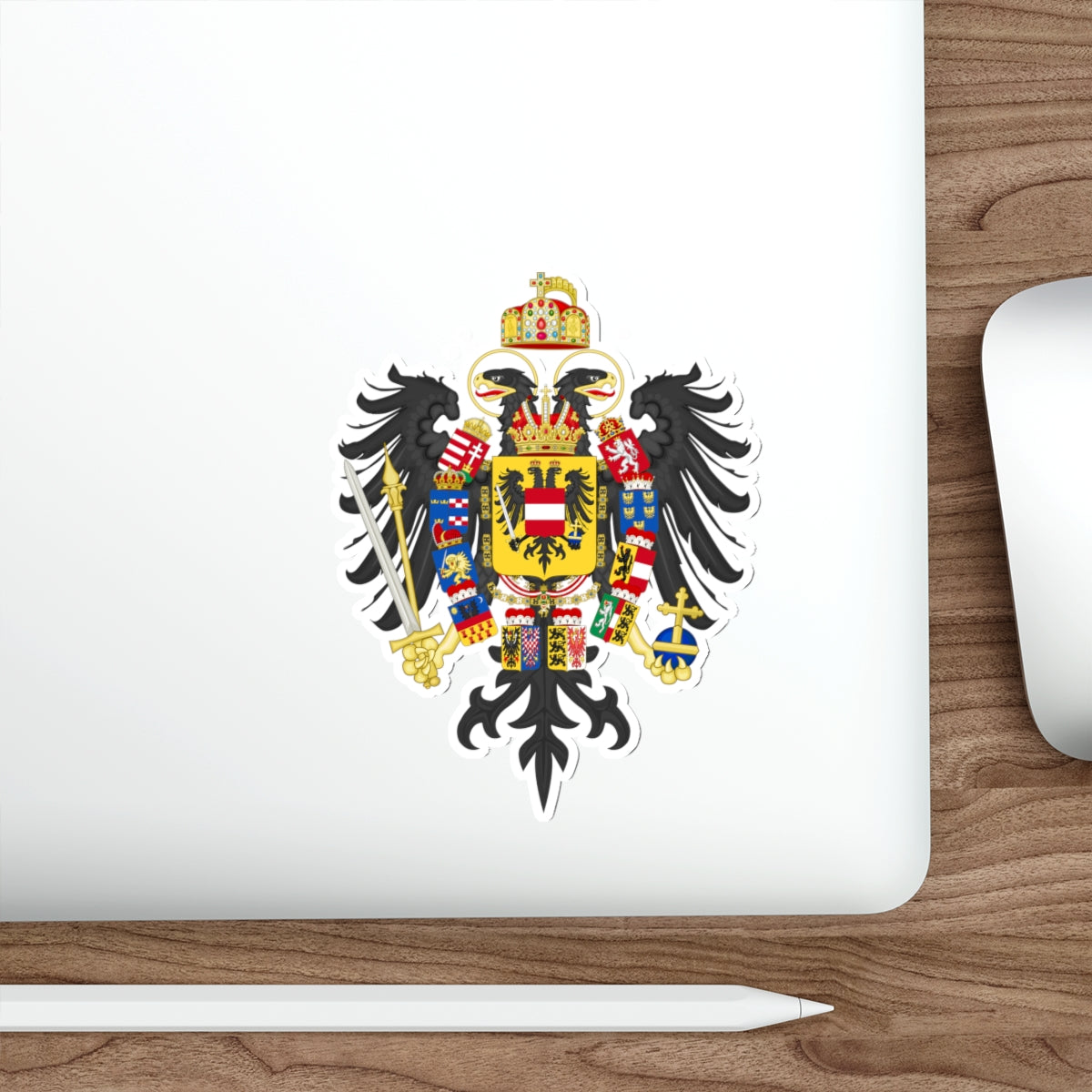 Middle Coat of Arms of Francis II, Holy Roman Emperor (1804-1806) STICKER Vinyl Die-Cut Decal-The Sticker Space