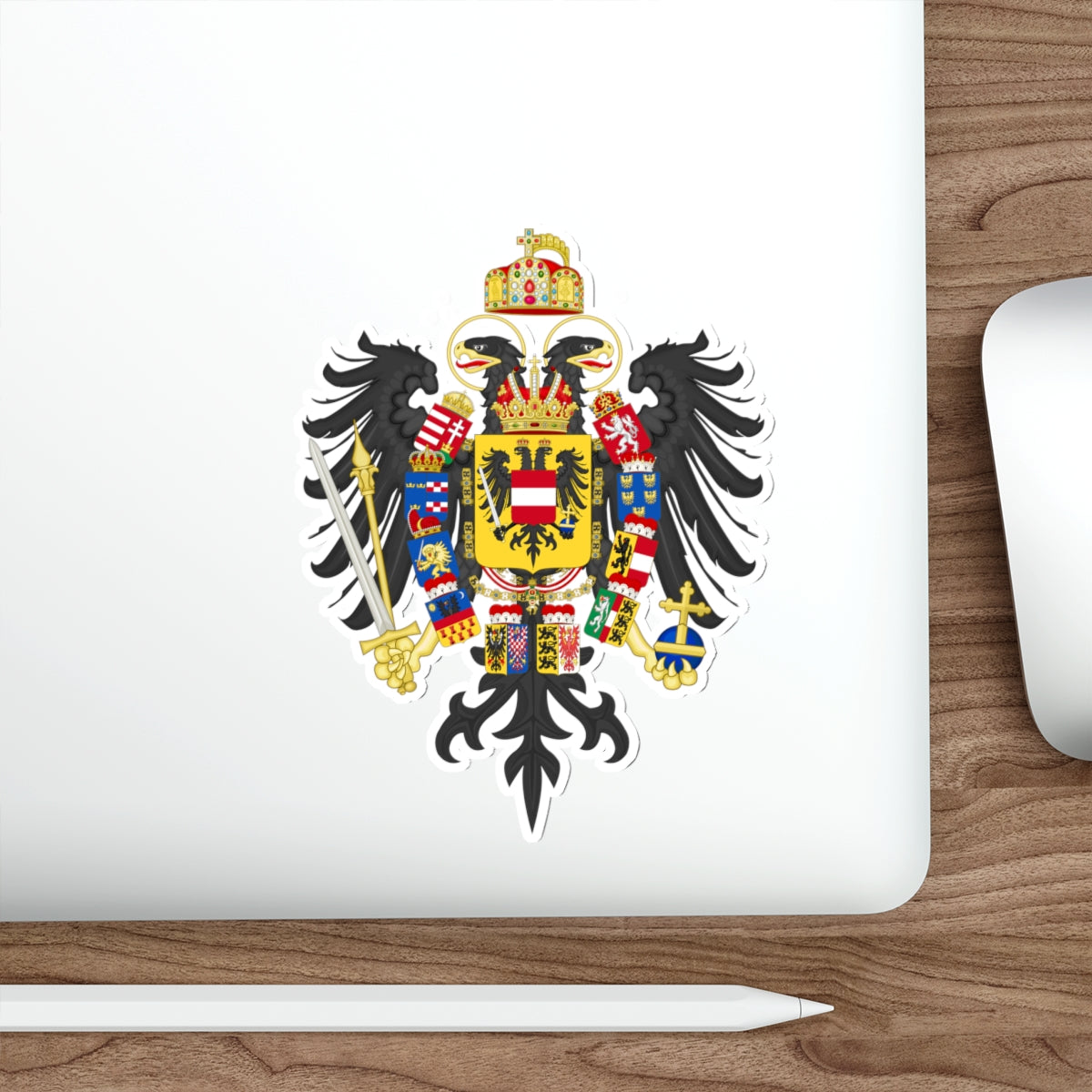 Middle Coat of Arms of Francis II, Holy Roman Emperor (1804-1806) STICKER Vinyl Die-Cut Decal-The Sticker Space