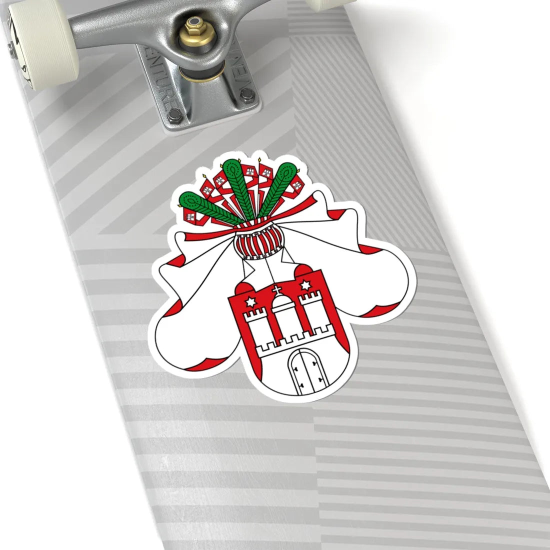 Middle Coat of arms of Hamburg (Germany) (Coat of Arms) STICKER Vinyl Kiss-Cut Decal - The Sticker Space