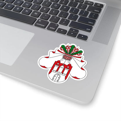 Middle Coat of arms of Hamburg (Germany) (Coat of Arms) STICKER Vinyl Kiss-Cut Decal - The Sticker Space