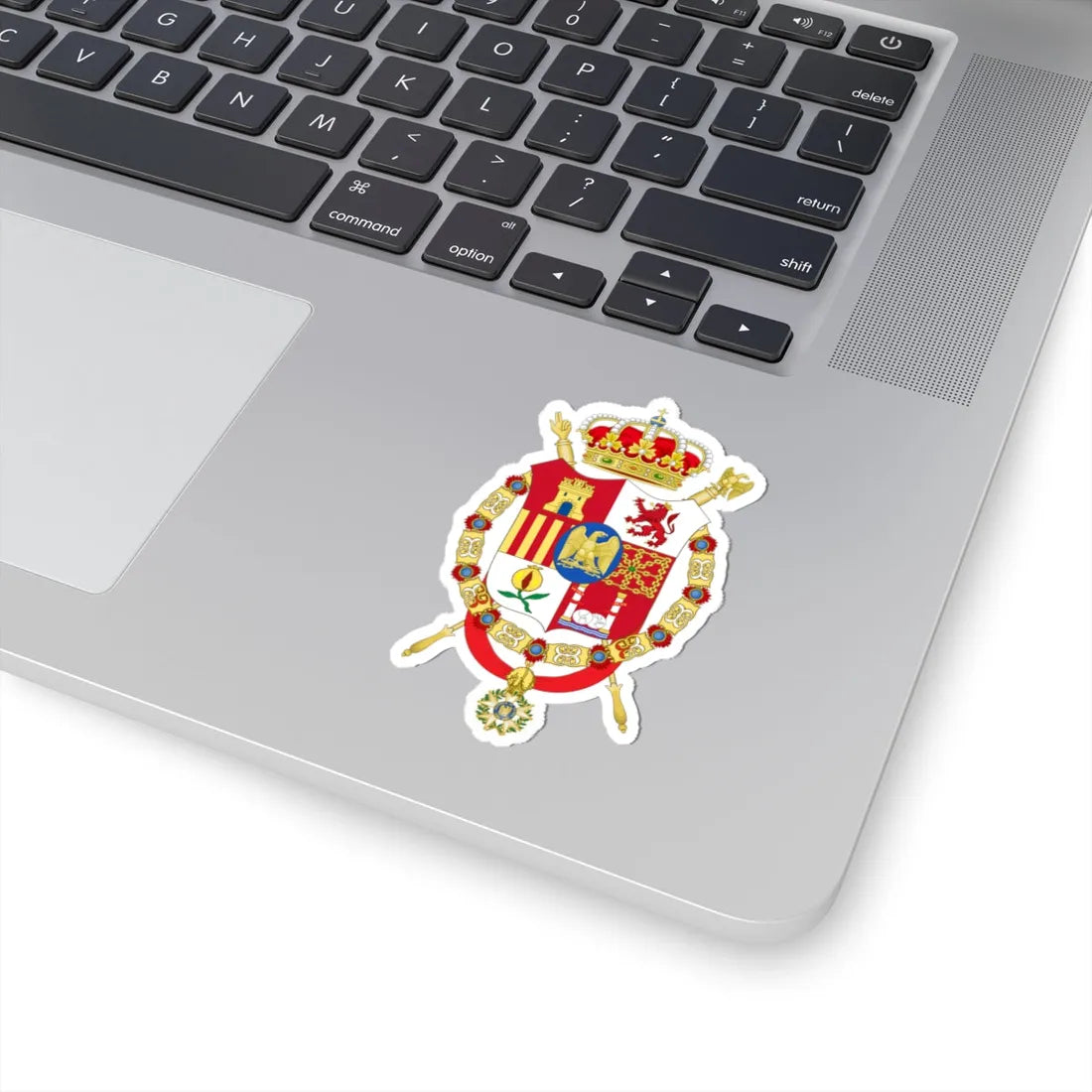 Middle Coat of Arms of Joseph Bonaparte as King of Spain (Spain) (Coat of Arms) STICKER Vinyl Kiss-Cut Decal - The Sticker Space
