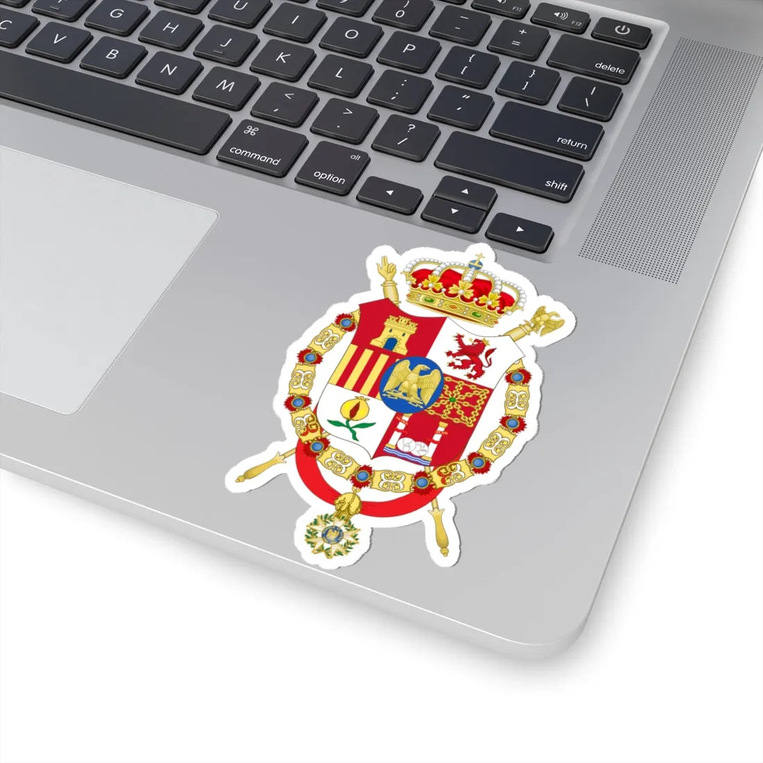 Middle Coat of Arms of Joseph Bonaparte as King of Spain (Spain) (Coat of Arms) STICKER Vinyl Kiss-Cut Decal - The Sticker Space