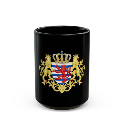 Middle coat of arms of Luxembourg - Black Coffee Mug-15oz-The Sticker Space