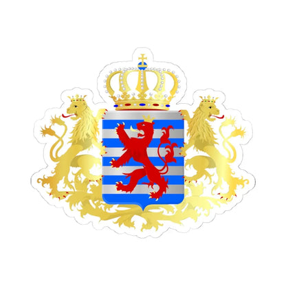 Middle-Coat-of-Arms-of-Luxembourg (Luxembourg) (Coat of Arms) STICKER Vinyl Kiss-Cut Decal 4 Inch White - The Sticker Space