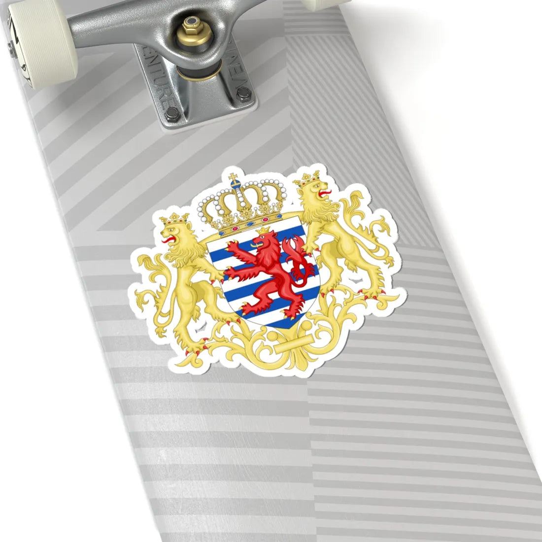 Middle coat of arms of Luxembourg (Luxembourg) (Coat of Arms) STICKER Vinyl Kiss-Cut Decal - The Sticker Space