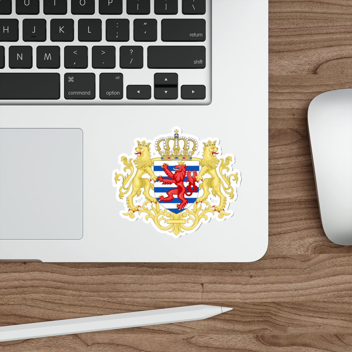 Middle coat of arms of Luxembourg STICKER Vinyl Die-Cut Decal-The Sticker Space