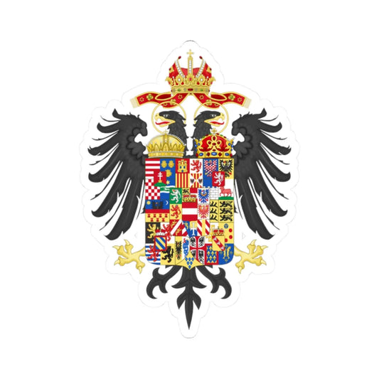 Middle Coat of Arms of Maria Theresa Holy Roman Empress (Germany) (Coat of Arms) STICKER Vinyl Kiss-Cut Decal 2 Inch White - The Sticker Space