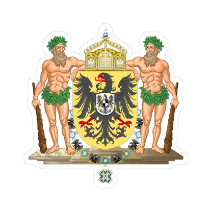 Middle Coat of Arms of the German Empire (Germany) (Coat of Arms) STICKER Vinyl Kiss-Cut Decal 3 Inch White - The Sticker Space
