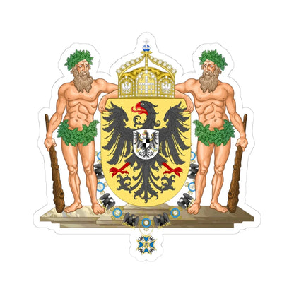 Middle Coat of Arms of the German Empire (Germany) (Coat of Arms) STICKER Vinyl Kiss-Cut Decal 4 Inch White - The Sticker Space