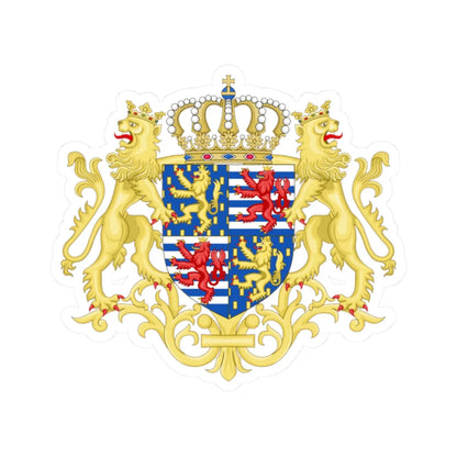 Middle coat of arms of the Grand Duke of Luxembourg 1898-2000 (Luxembourg) (Coat of Arms) STICKER Vinyl Kiss-Cut Decal 2 Inch White - The Sticker Space