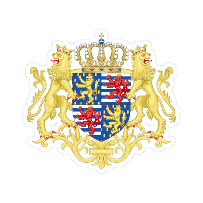 Middle coat of arms of the Grand Duke of Luxembourg 1898-2000 (Luxembourg) (Coat of Arms) STICKER Vinyl Kiss-Cut Decal 3 Inch White - The Sticker Space