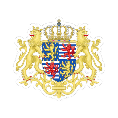 Middle coat of arms of the Grand Duke of Luxembourg 1898-2000 (Luxembourg) (Coat of Arms) STICKER Vinyl Kiss-Cut Decal 4 Inch White - The Sticker Space