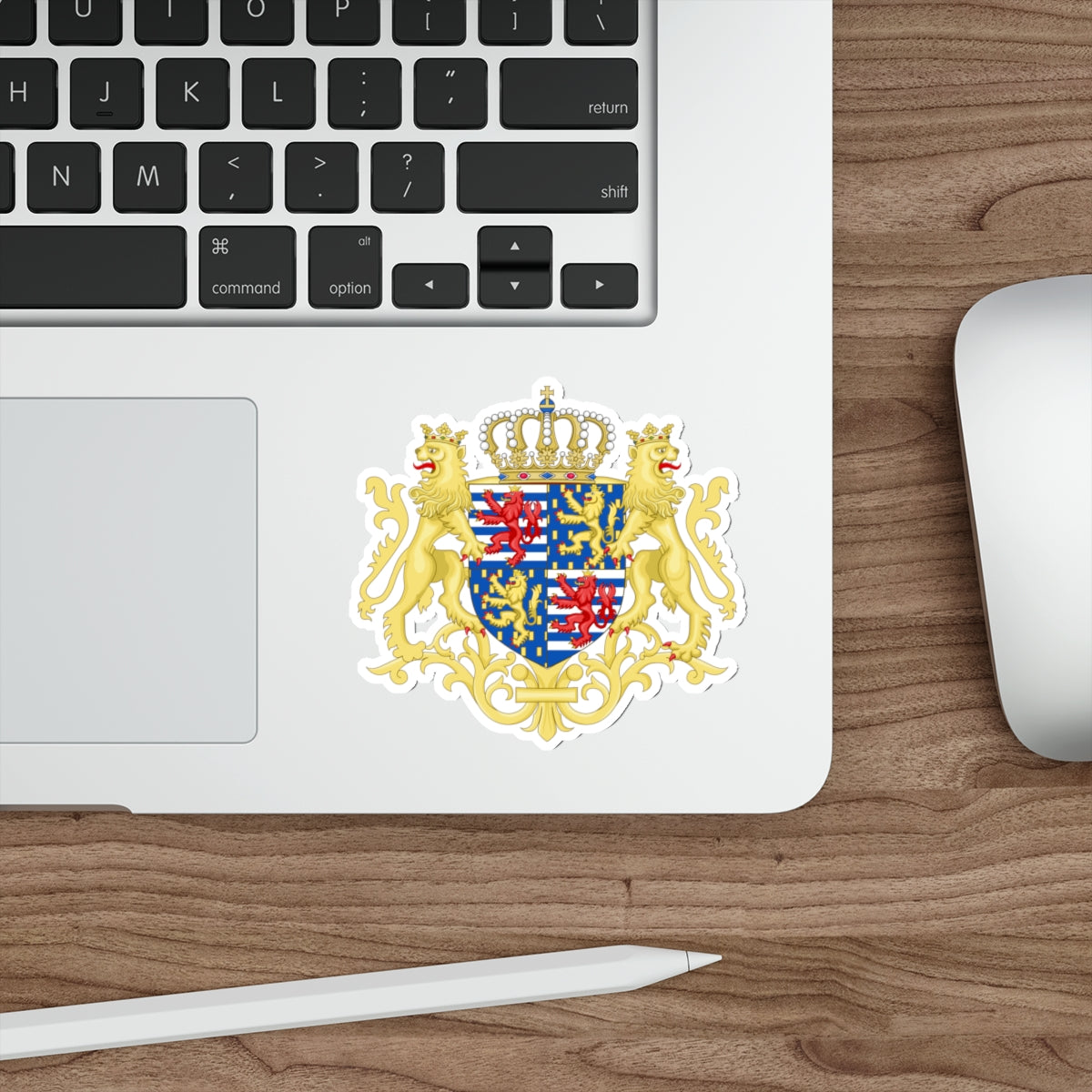 Middle coat of arms of the Grand Duke of Luxembourg (2000) STICKER Vinyl Die-Cut Decal-The Sticker Space