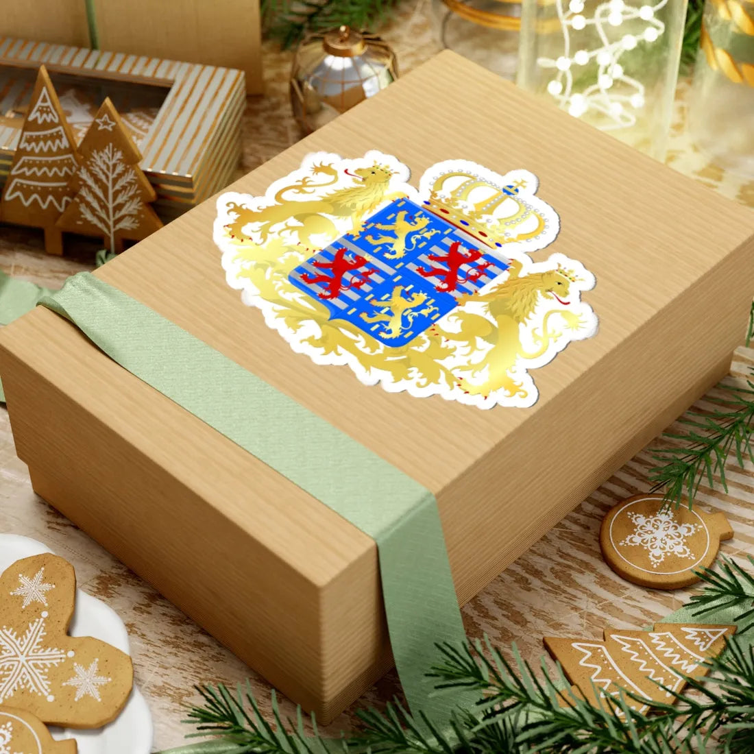 Middle coat of arms of the Grand Dukes of Luxembourg prior to 2000 (Luxembourg) (Coat of Arms) STICKER Vinyl Kiss-Cut Decal - The Sticker Space