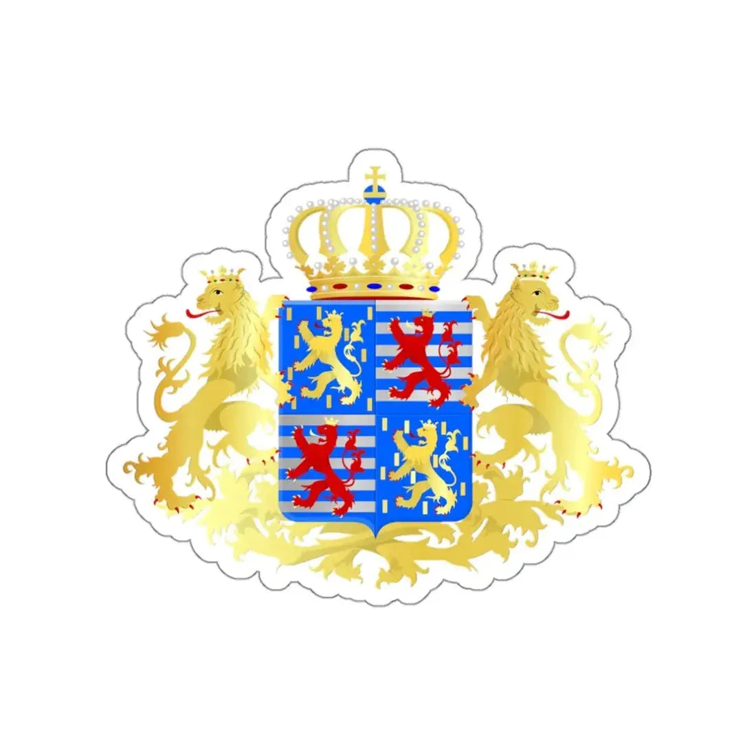 Middle coat of arms of the Grand Dukes of Luxembourg prior to 2000 STICKER Vinyl Die-Cut Decal - The Sticker Space