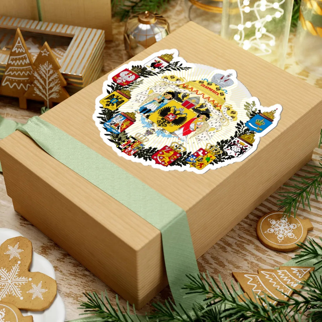 Middle Coat of Arms of the Russian Empire (Russia) (Coat of Arms) STICKER Vinyl Kiss-Cut Decal - The Sticker Space