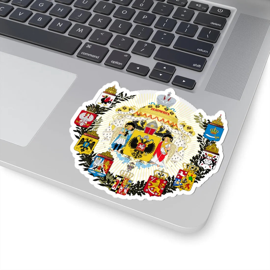 Middle Coat of Arms of the Russian Empire (Russia) (Coat of Arms) STICKER Vinyl Kiss-Cut Decal - The Sticker Space