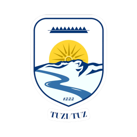 Middle coat of arms of Tuzi (Montenegro) (Coat of Arms) STICKER Vinyl Kiss-Cut Decal 2 Inch White - The Sticker Space