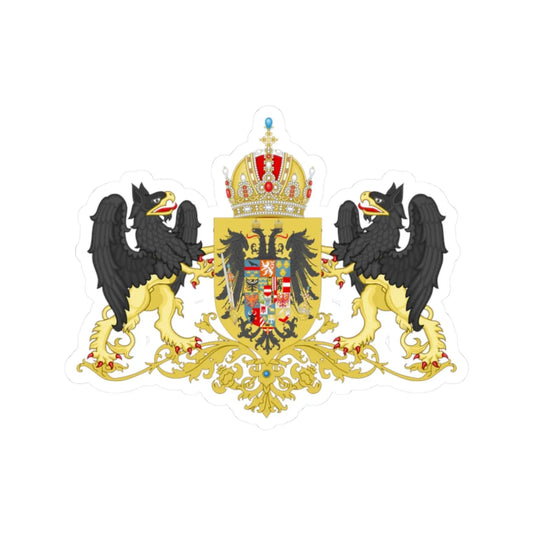 Middle Coats of arms of Austria 1915-1918 (Austria) (Coat of Arms) STICKER Vinyl Kiss-Cut Decal 2 Inch White - The Sticker Space