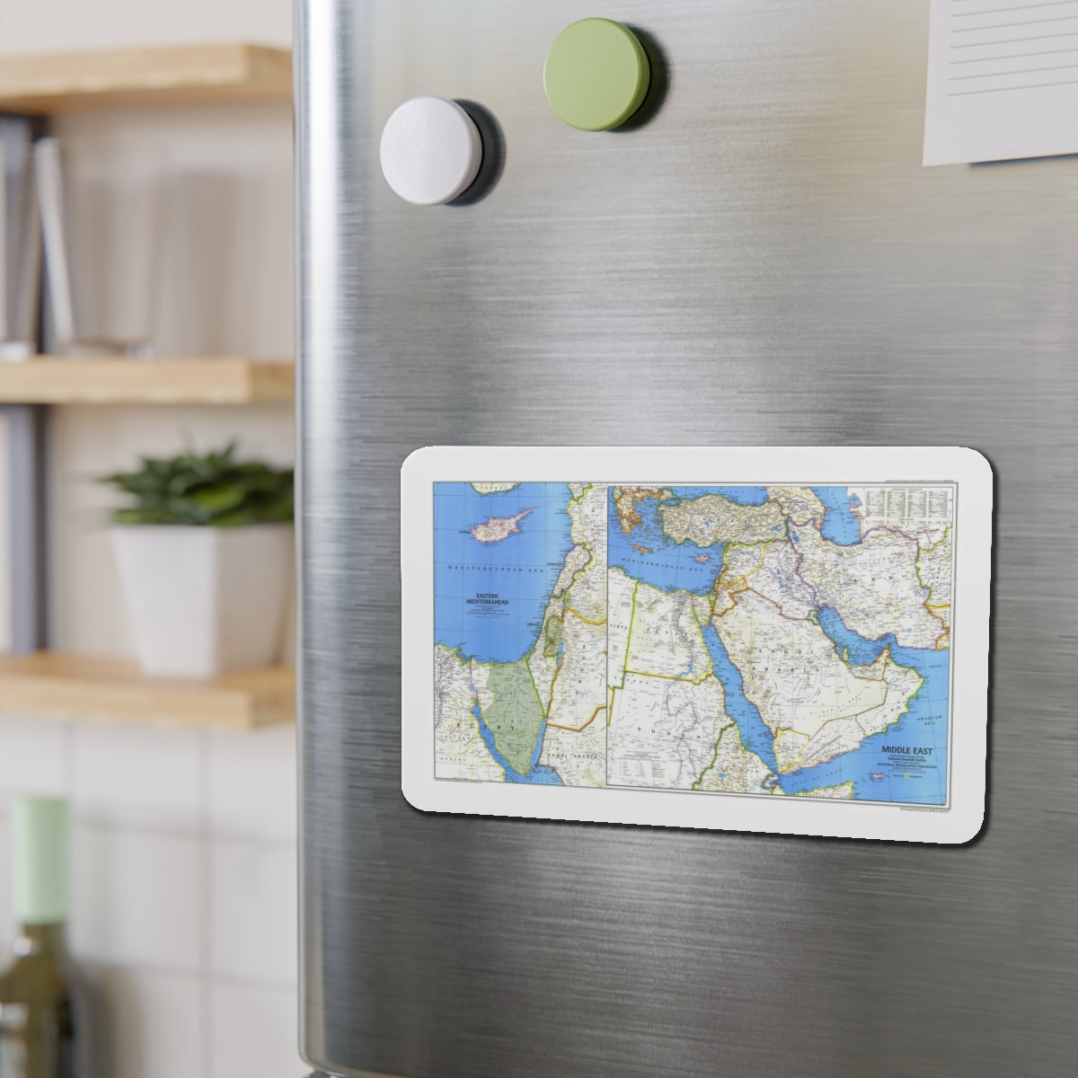 Middle East (1978) (Map) Refrigerator Magnet-The Sticker Space