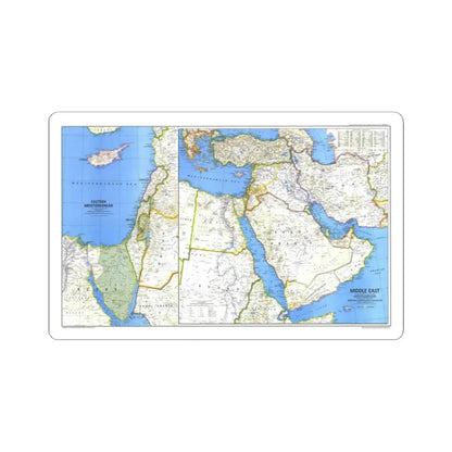 Middle East (1978) (Map) STICKER Vinyl Kiss-Cut Decal 2 Inch White - The Sticker Space