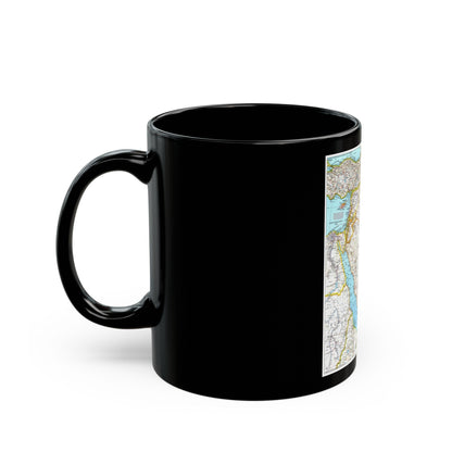 Middle East (1991) (Map) Black Coffee Mug-The Sticker Space