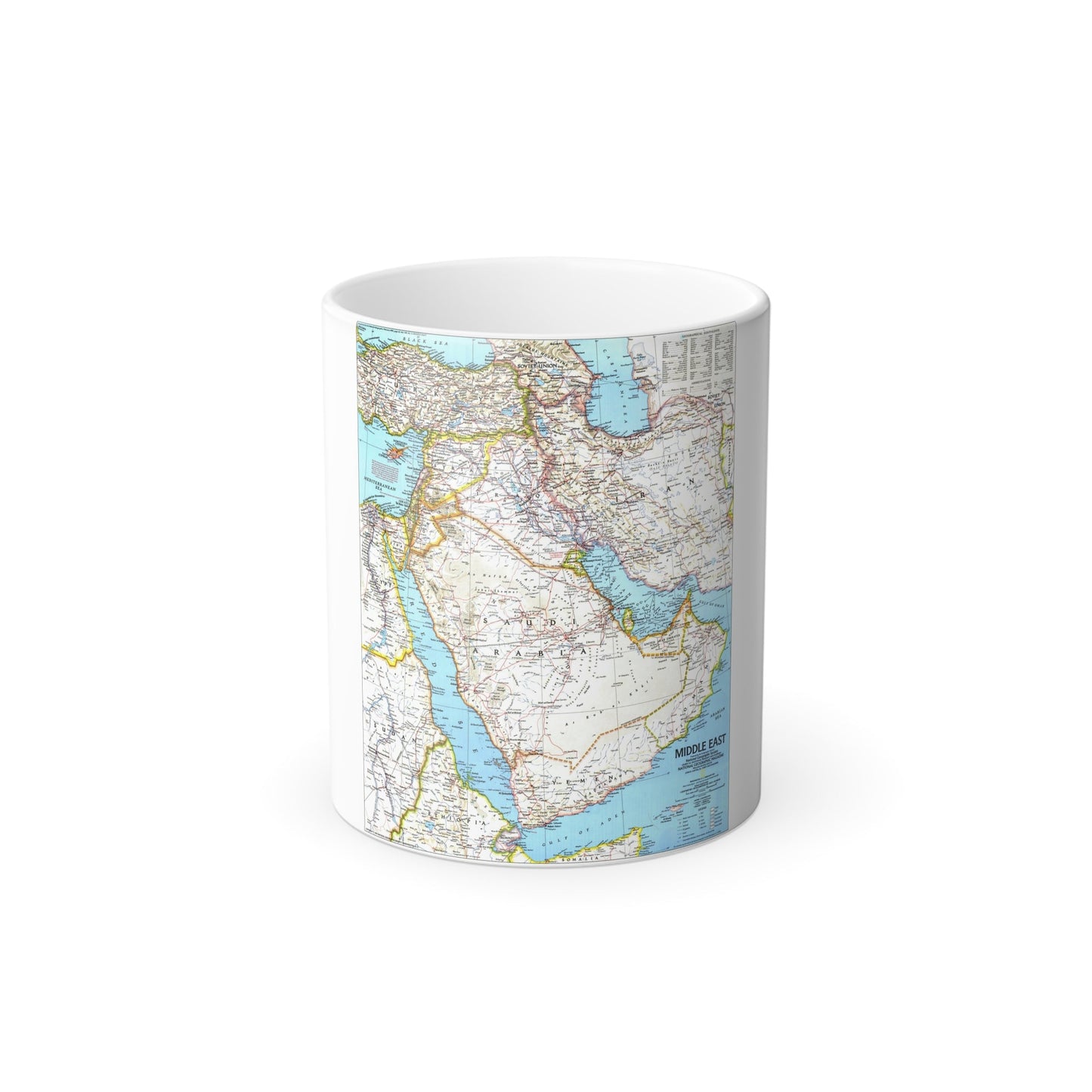 Middle East (1991) (Map) Color Changing Mug 11oz-11oz-The Sticker Space