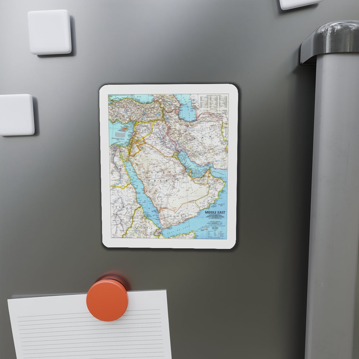 Middle East (1991) (Map) Refrigerator Magnet-The Sticker Space