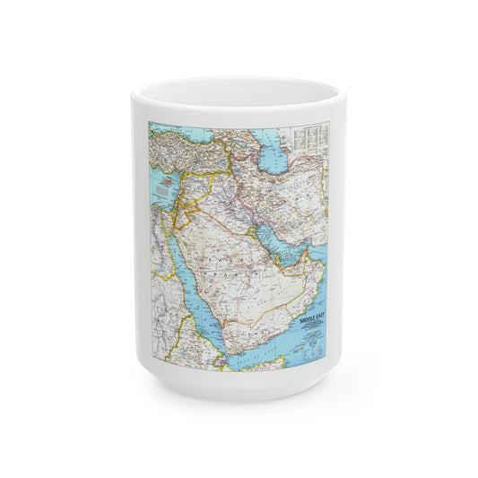 Middle East (1991) (Map) White Coffee Mug-15oz-The Sticker Space