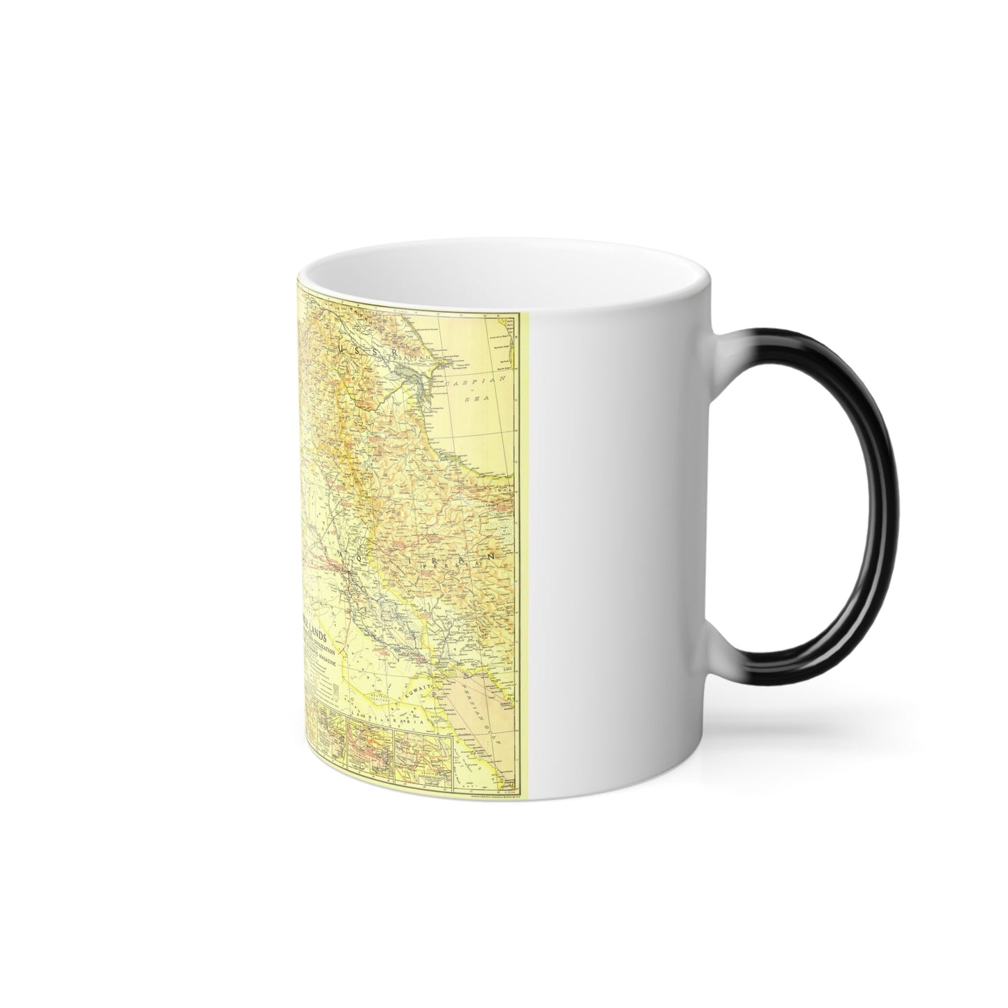 Middle East - Bible Lands and the Cradle of Western Civilization (1938) (Map) Color Changing Mug 11oz-11oz-The Sticker Space