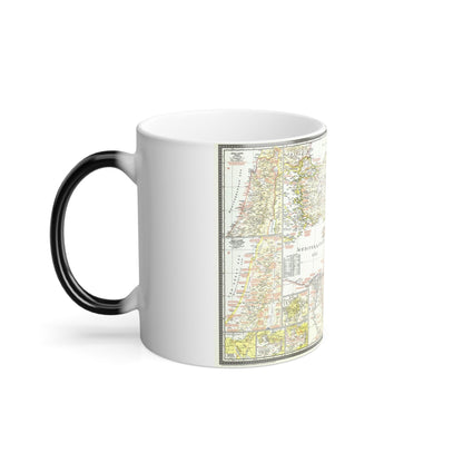 Middle East - Bible Lands and the Cradle of Western Civilization (1946) (Map) Color Changing Mug 11oz-11oz-The Sticker Space