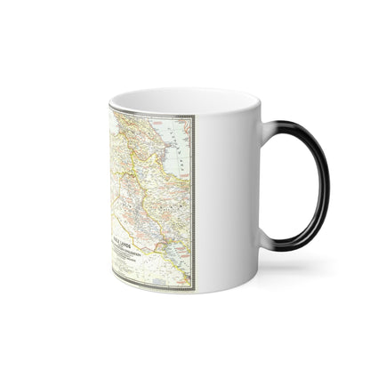 Middle East - Bible Lands and the Cradle of Western Civilization (1946) (Map) Color Changing Mug 11oz-11oz-The Sticker Space