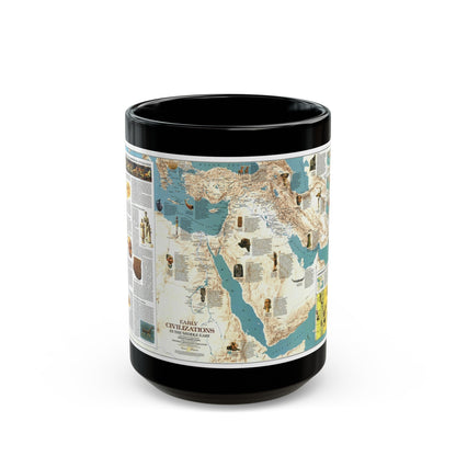 Middle East - Early Civilizations (1978) (Map) Black Coffee Mug-15oz-The Sticker Space