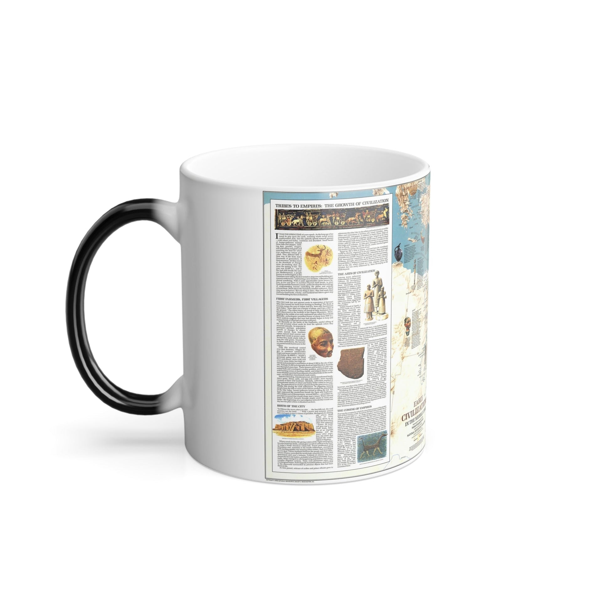 Middle East - Early Civilizations (1978) (Map) Color Changing Mug 11oz-11oz-The Sticker Space