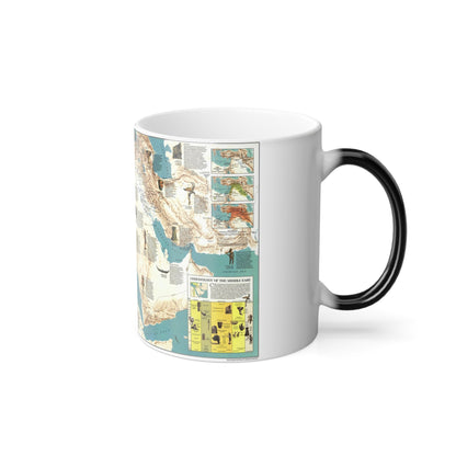 Middle East - Early Civilizations (1978) (Map) Color Changing Mug 11oz-11oz-The Sticker Space