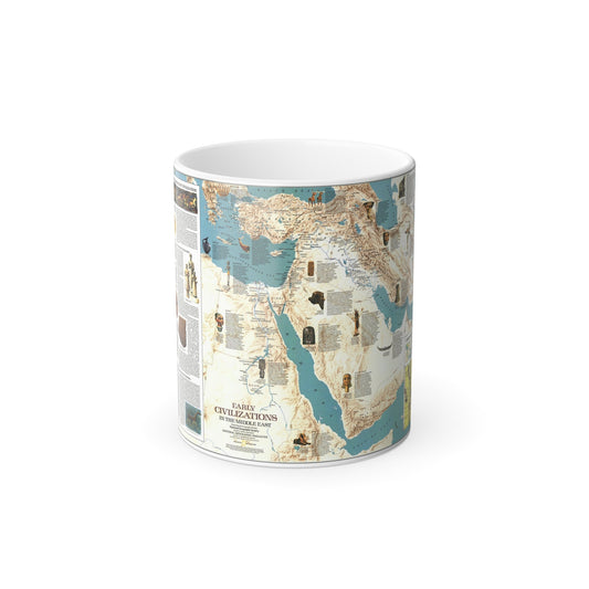 Middle East - Early Civilizations (1978) (Map) Color Changing Mug 11oz-11oz-The Sticker Space