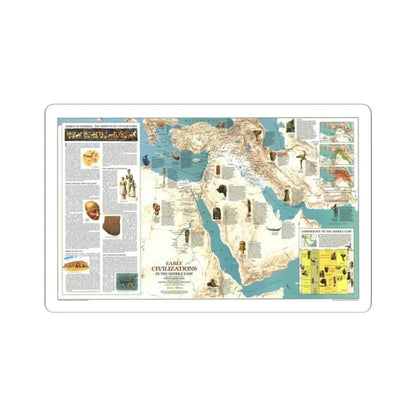 Middle East - Early Civilizations (1978) (Map) STICKER Vinyl Kiss-Cut Decal 2 Inch White - The Sticker Space