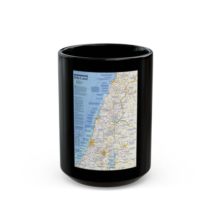 Middle East - Holy Land 1 (1989) (Map) Black Coffee Mug-15oz-The Sticker Space