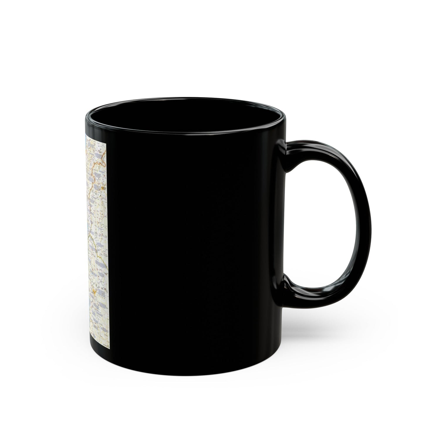 Middle East - Holy Land 1 (1989) (Map) Black Coffee Mug-The Sticker Space