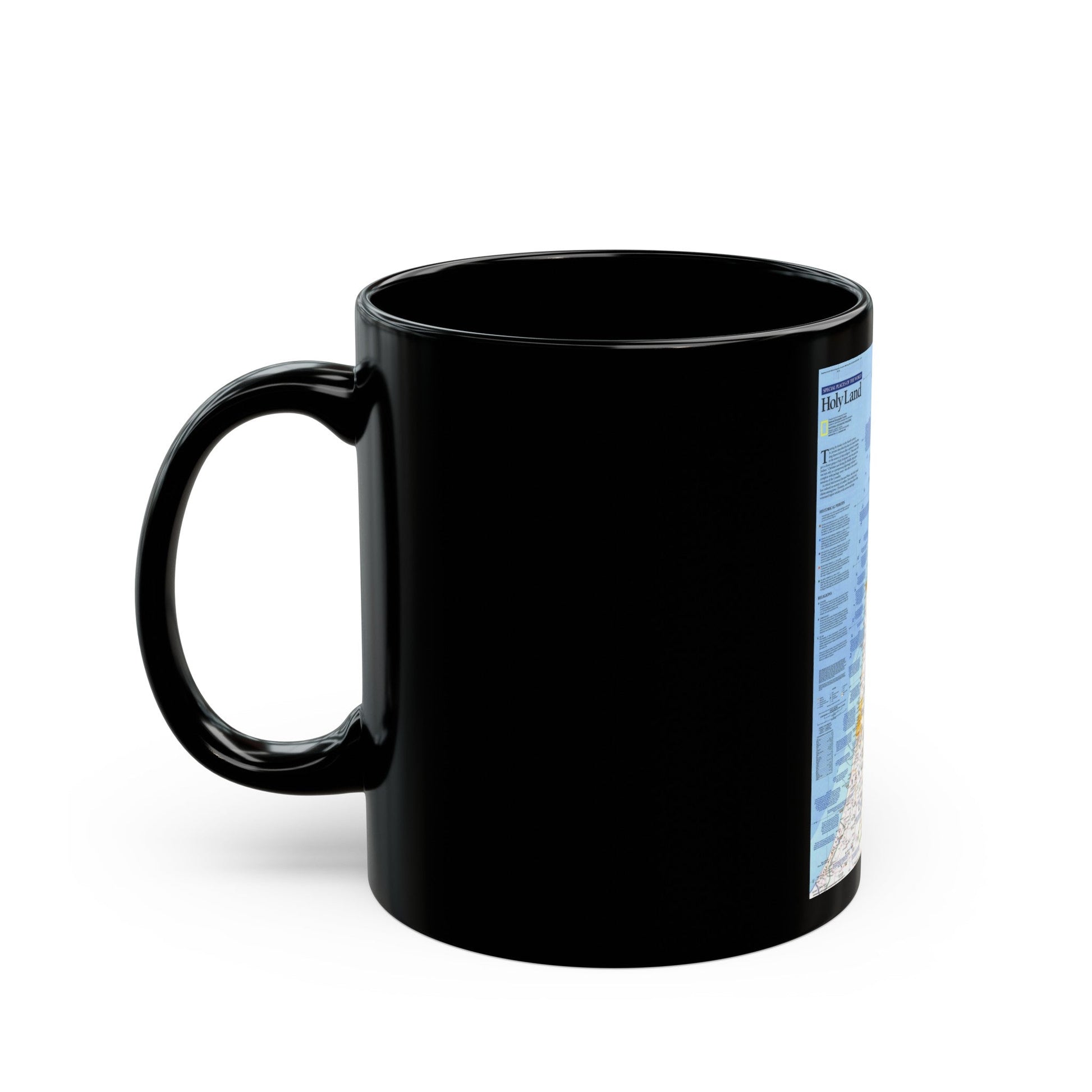 Middle East - Holy Land 1 (1989) (Map) Black Coffee Mug-The Sticker Space